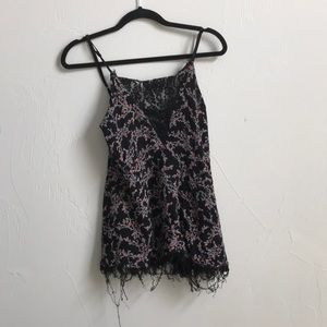 Urban outfitters floral lace tank top